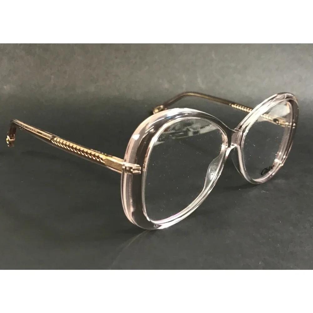 Chloe Eyeglasses Frame CH0011O 002 Transparent Pink Butterfly Full Rim 56-13-140